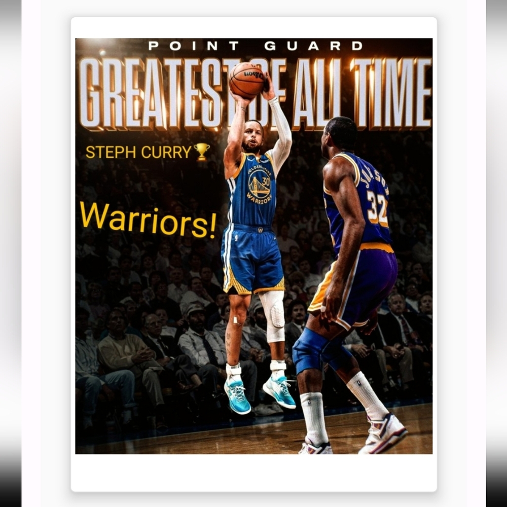 NEW! STEPHEN CURRY GREATEST POINT GUARD OF ALL TIME 8.5x11 ULTRA GLOSSY POSTER🔥